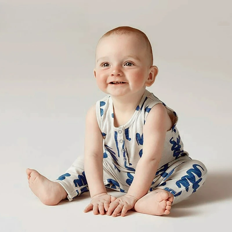New 2026 Soft Lightweight Cotton Baby Crawling Clothes Boys Girls Romper Breathable Daily Wear Toddler Homewear Kids Outfits