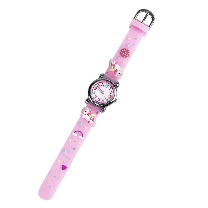 UTHAI Children's 3D Cartoon Watches, impermeável, Time Recognition Tool, Elementary School, Quartz Clock, bonito, meninas, meninos