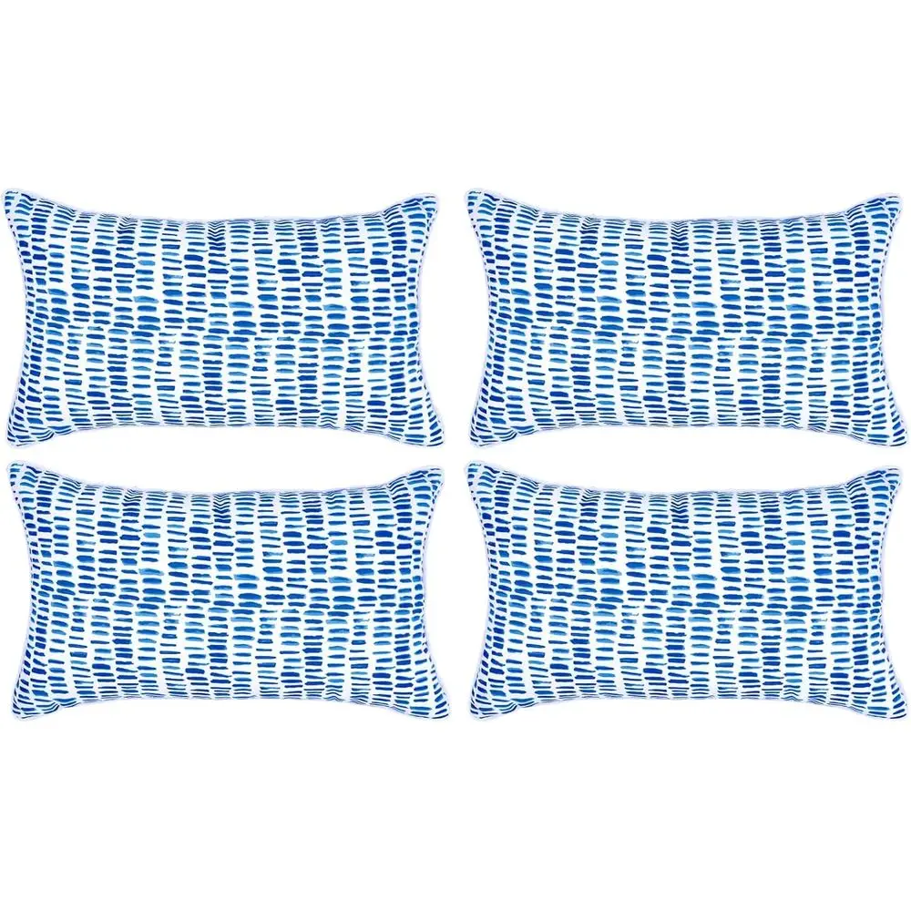 

Set of 4 Outdoor Patio Pillows, 12x20 Inches, Waterproof & Resistant with Cushion Inserts