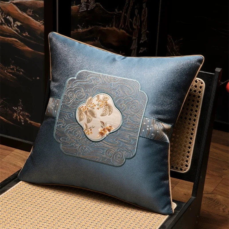 Hinyeatex Luxurious Traditional Chinese Style Pillow Case Jacquard 45x45cm New House gift Chair Cushion Cover 1 Piece Pack