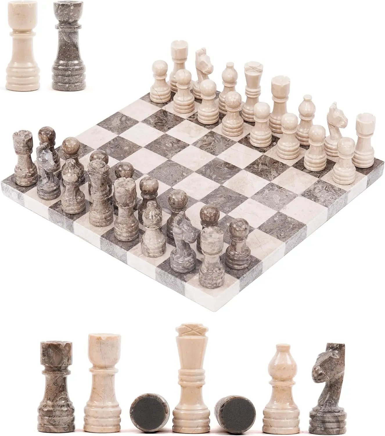 

Набор мраморных шахмат 12 дюймов, дорожные шахматы Oceanic & Verona, стратегическая игра из 32 предметов с 2 дополнительными коровеями для взрослых и семьи