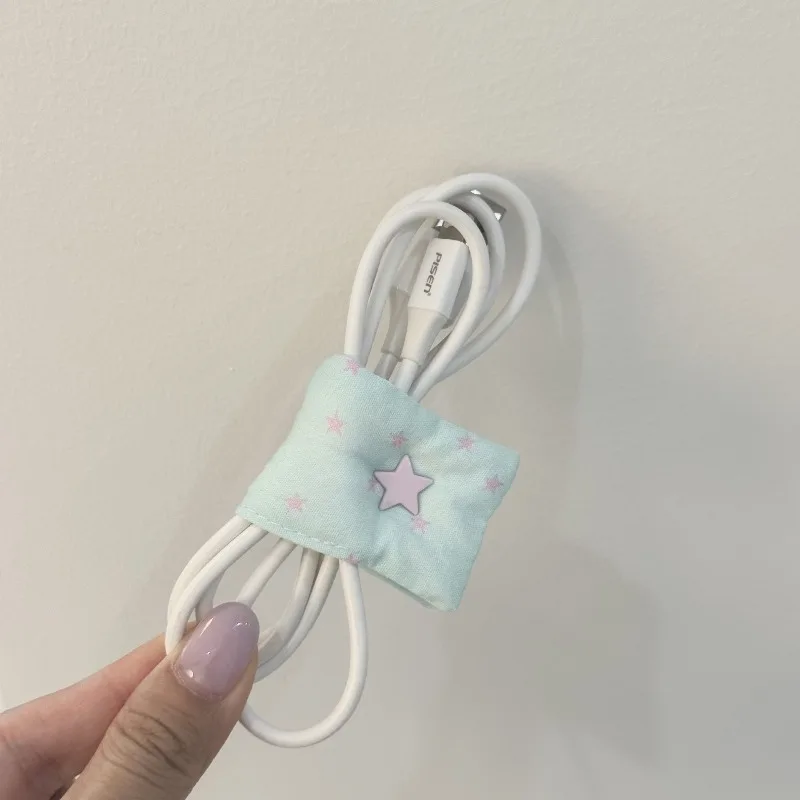 Cute Star Shape Cable Winder Cord Organizer Reusable Cable Tie for Charging Cable Earphone Wire Storage