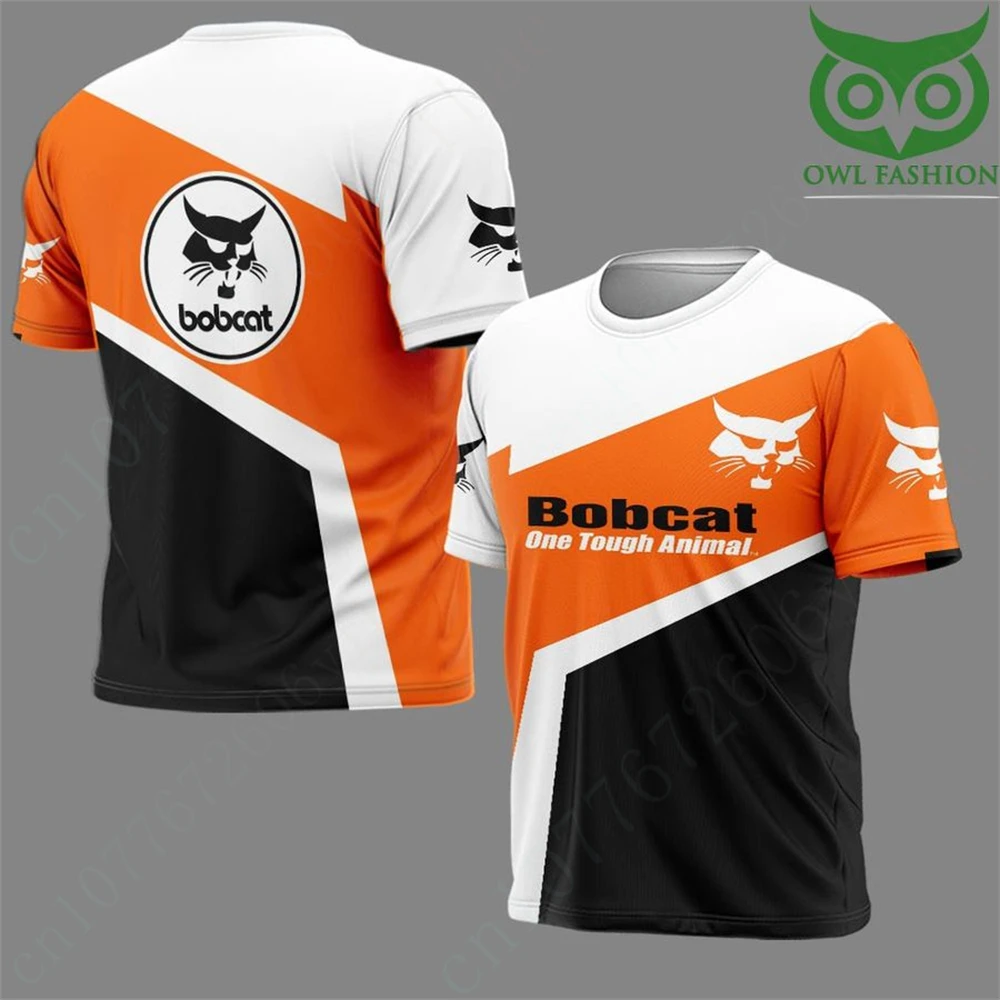 Bobcat Anime T-shirt masculina e feminina, secagem rápida, top de manga curta, extragrande, roupas Harajuku, casual, unissex