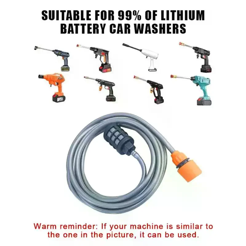 Water Inlet Pipe Set For Lithium Battery Wash  Pipe For Wireless High Pressure Washer Car Accessory
