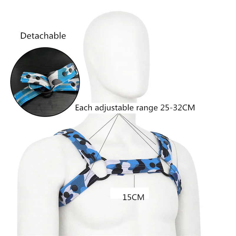 Harness Gay Elastic Band Fetish Men Harness Chest Harness Strap Body Cage Gay Harness Belt Erotic Clothing for BDSM Bondage Sex