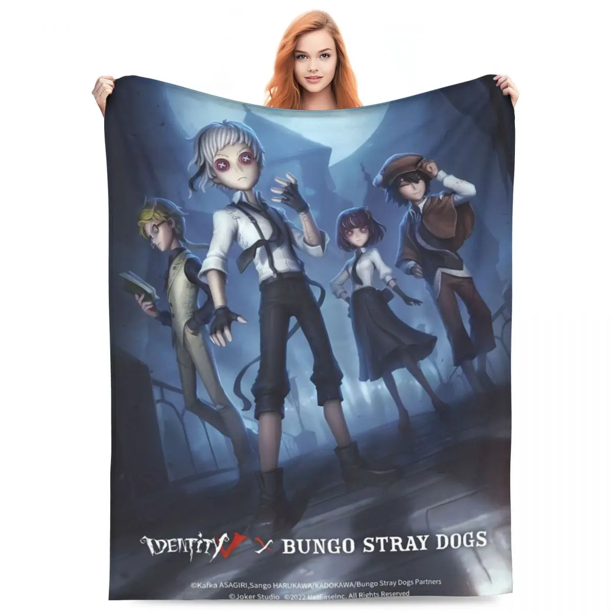 I-Identity V Character Poster Flannel Blankets Warm Throw Blanket for Living Room Camping Fashion Bedspread Sofa Bed Cover