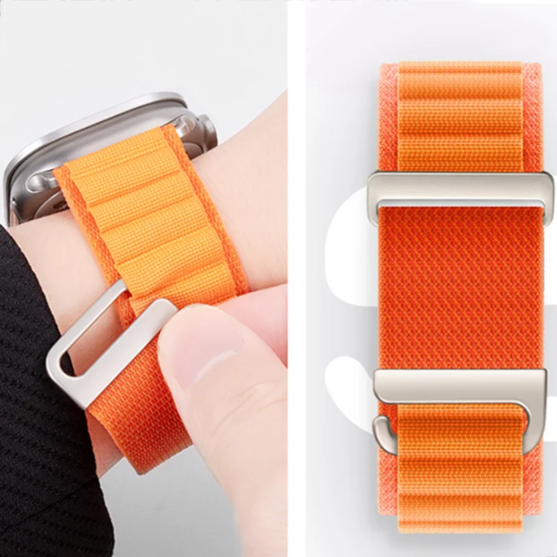 Alpine Loop para Apple Watch Band Ultra 2 49mm 41mm 44mm 45mm 38-40mm deporte nylon iWatch Series 9 8 7 6 5 3 SE 10 46mm 42mm Correa
