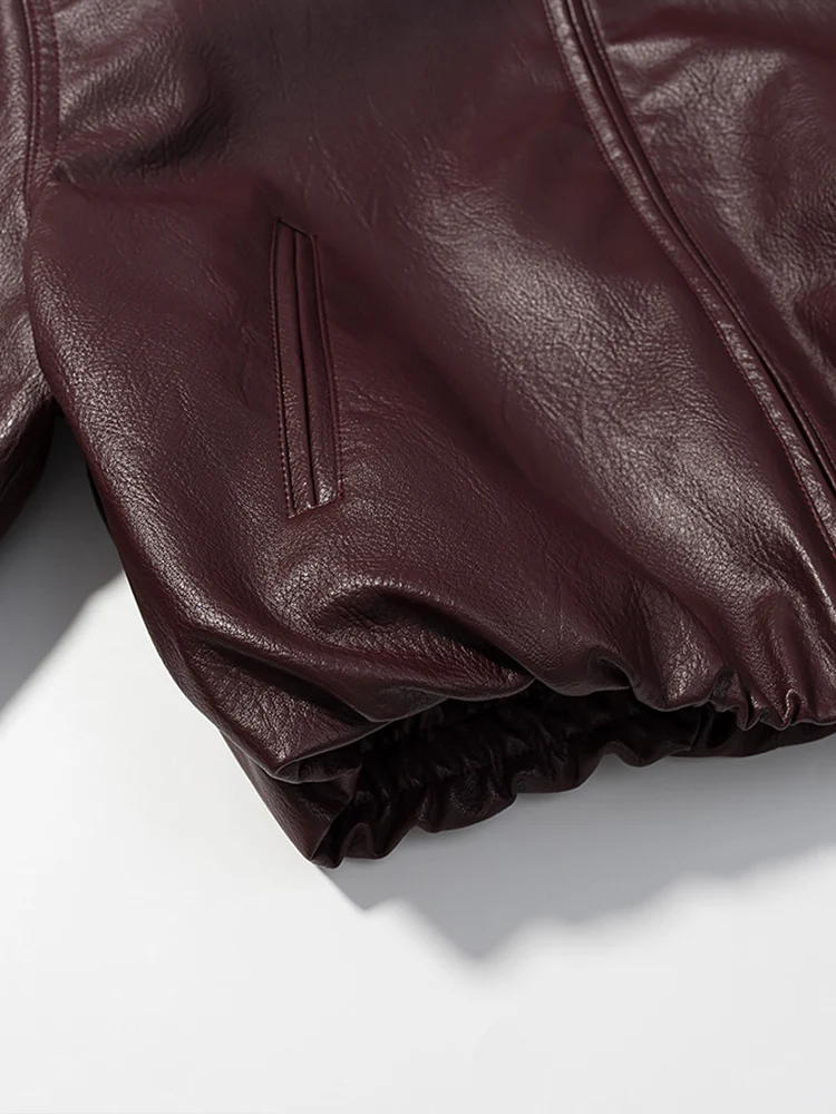 Neue Damenmode im europäischen Stil, vielseitiges Temperament, einfarbig, Revers, Langarm-Lederjacke