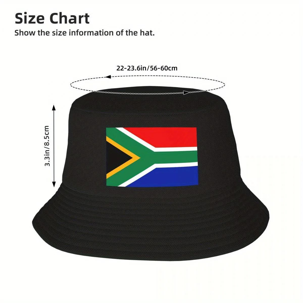 مخصص للجنسين جنوب أفريقيا العلم دلو قبعة السفر الشاطئ الوطني الصيف قبعات الصيد