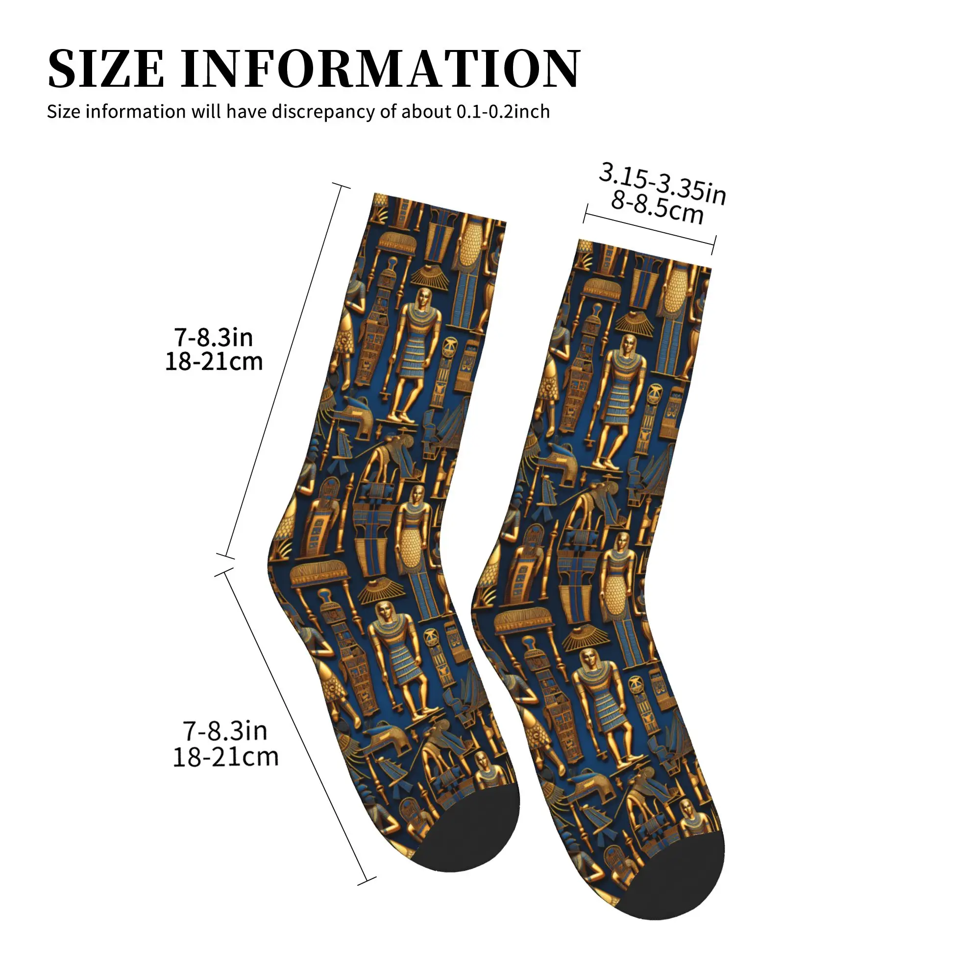 Egyptian Gods And Symbols Pattern Mens Crew Socks Unisex Cute 3D Printed  Dress Socks - view 4