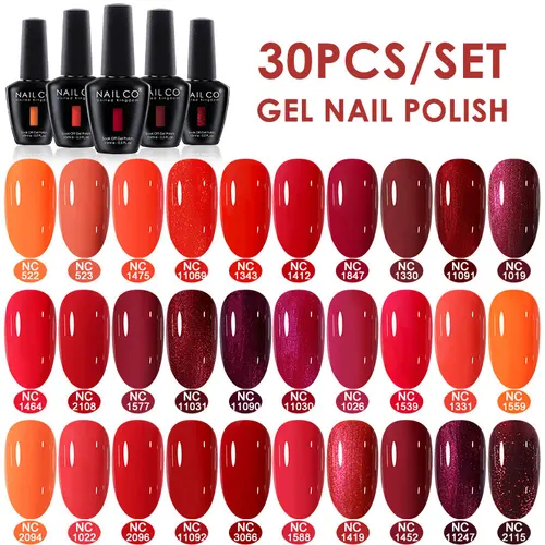 Imagen 2 del producto NAILCO 15ml 20/30 Uds juego de esmalte de uñas de Gel UV arte de uñas pintura de Gel de manicura DIY profesionales juego de esmalte de Gel
