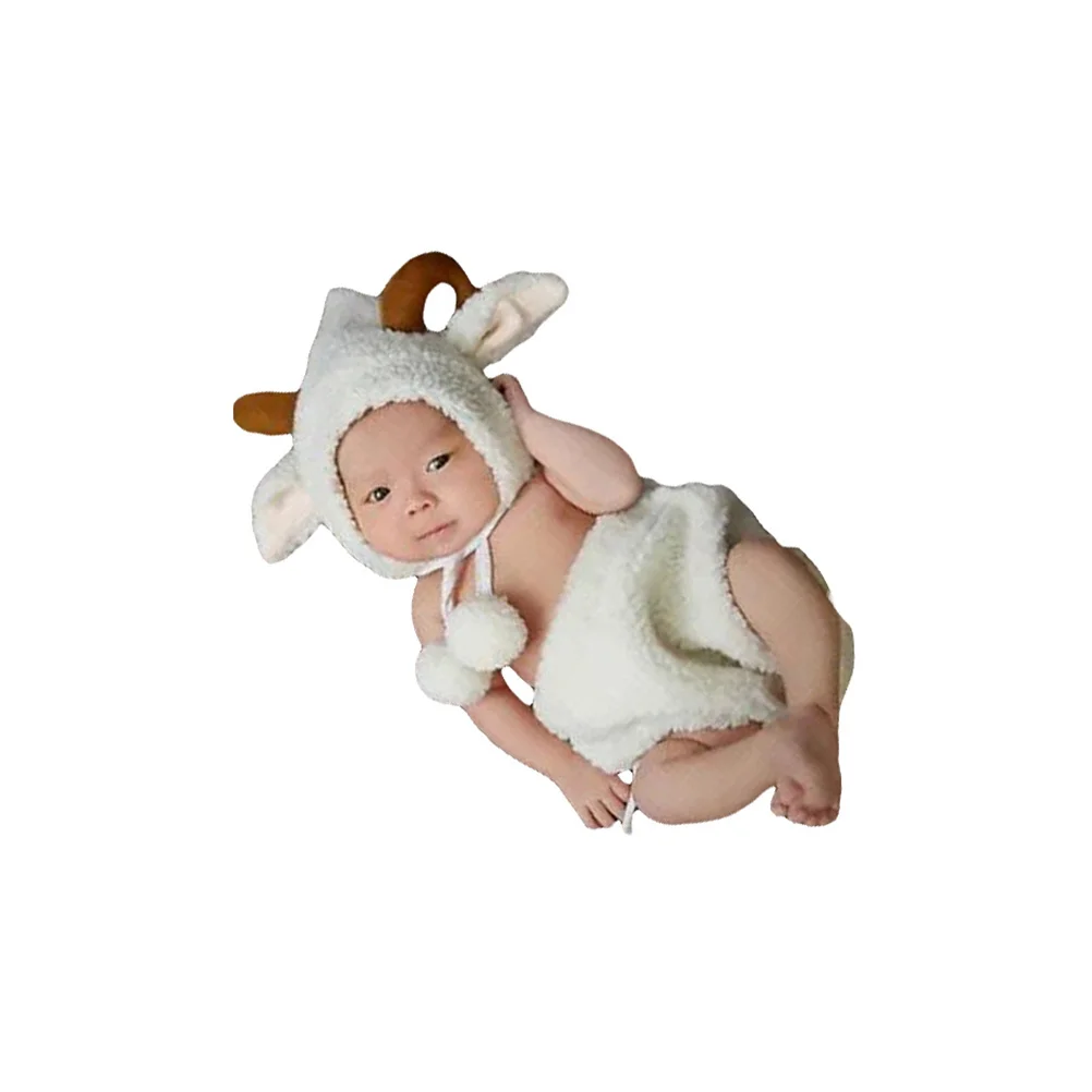 

White Sheep Photo Suit Set 0-6 Months Costume Photo Outfit Photography Clothes Costume