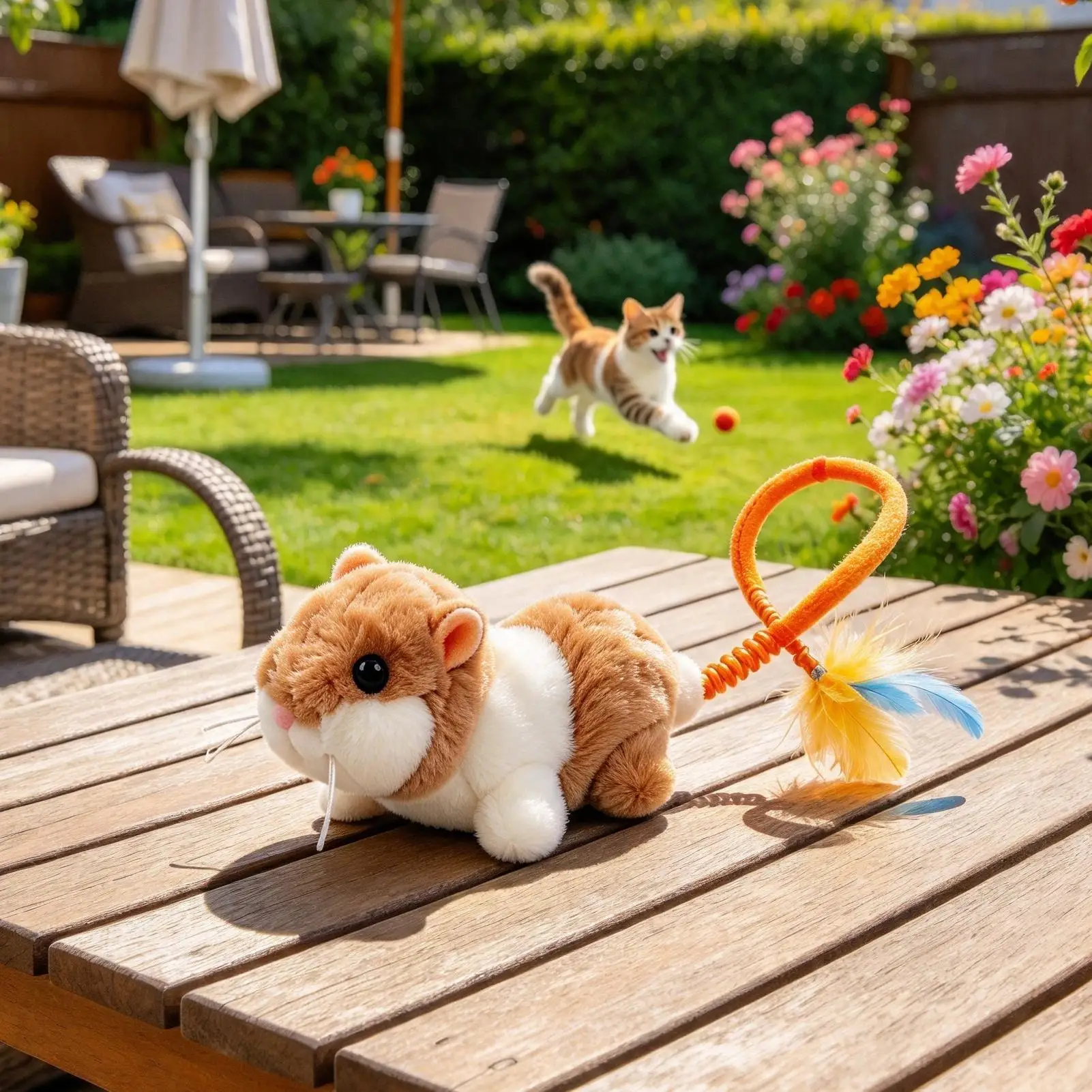Cat Toys Realistic Plush Enrichment Pet Supplies Interactive Cat Toys Mouse For Indoor Outdoor Home Bedroom Doorway Kitten Pet