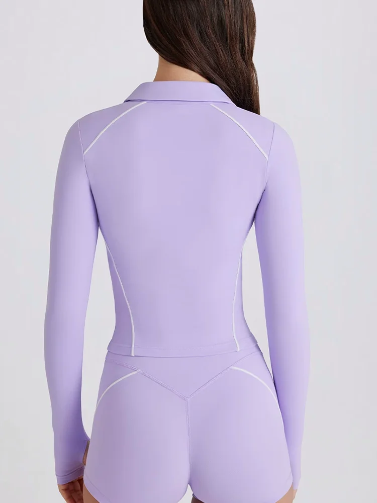 New Quick-Drying Yoga Wear Long-Sleeved Sporty Fashion Bodybuilding And Slimming Top Zipper Breathable Jacket Women Casual Wear