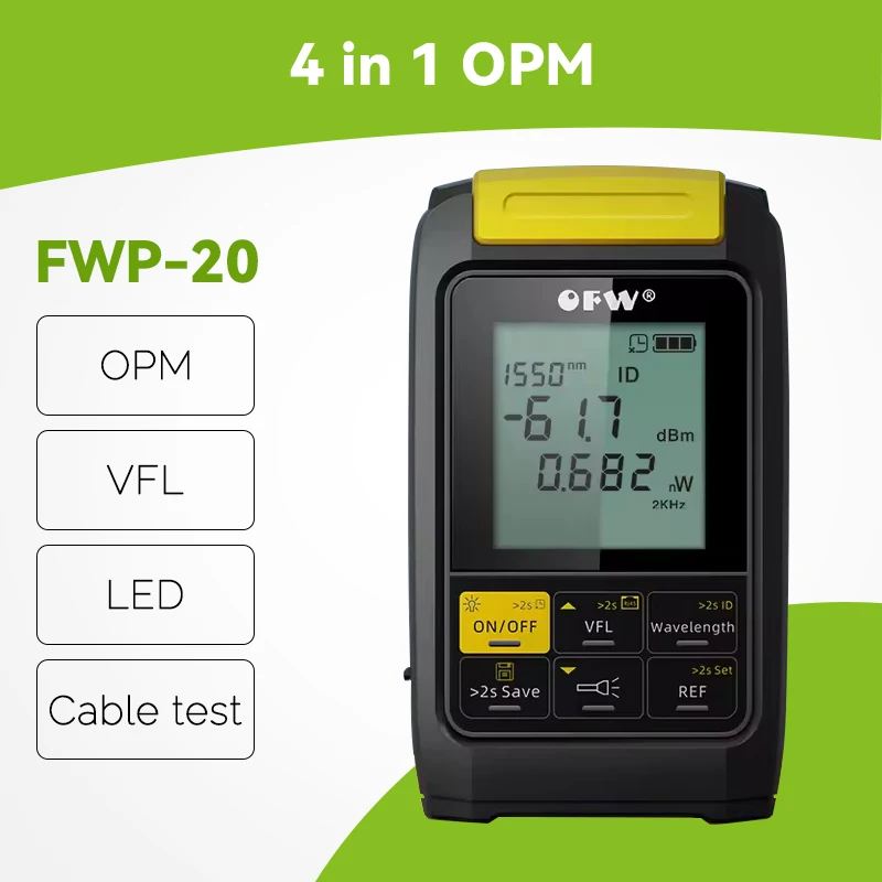 Mini 4 in 1 Multifunction Optical Power Meter Visual Fault Locator Network Cable Test Optic Fiber Tester OPM 1mW 20mW 30mW VFL