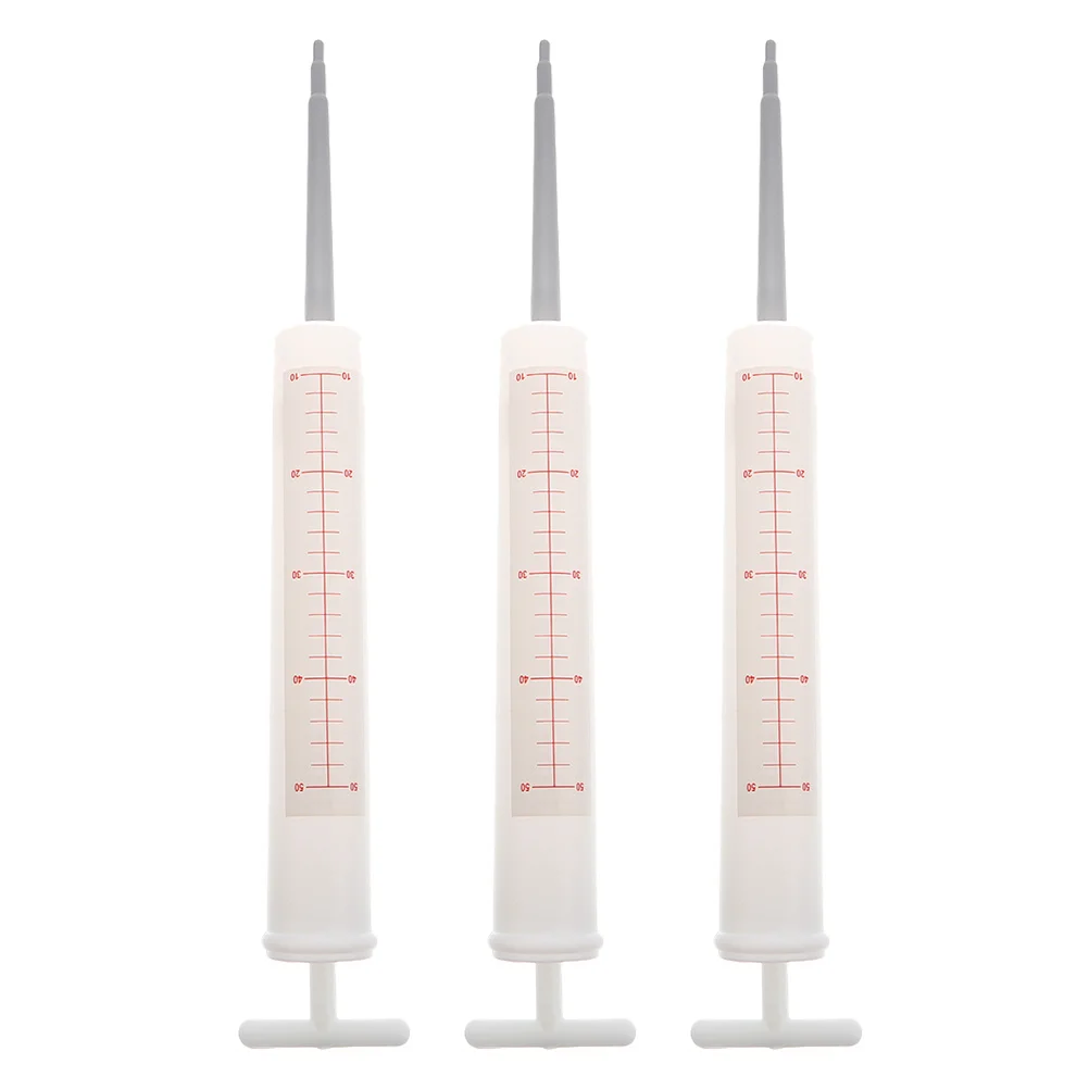 

3pcs Party Syringe Prop Giant Fake Injector For Nurse Doctor Cosplay Lightweight Reusable Halloween Carnival Costume Accessory