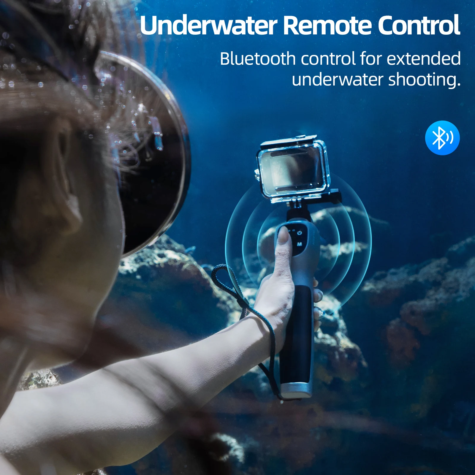 TELESIN Underwater Selfie Stick Waterproof Diving Extendable Selfie Stick Wireless Remote Control For Gopro Hero 8 9 10 11 12 13