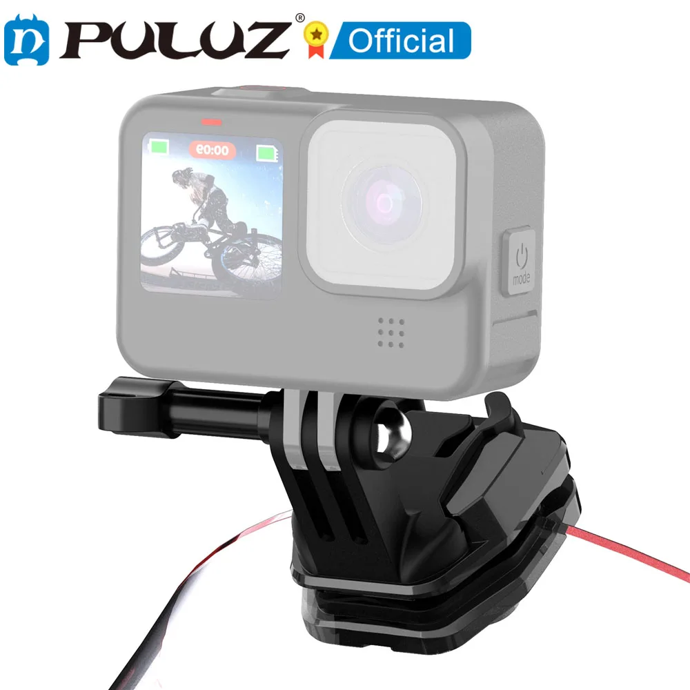 PULUZ Motorcycle Windshield Action Camera Mount Clip for GoPro Hero12 Black / DJI Osmo Action 4 / Insta360 X4 / Ace Pro etc