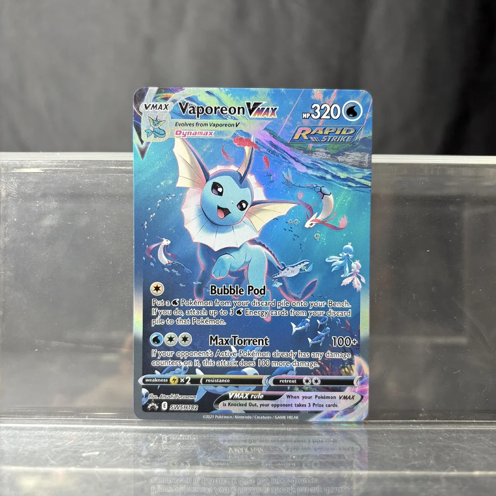 PKM PTCG Hochwertige Umbreon Vmax Glaceon Vstar Rayquaza Vmax Lono Proxy Folienkarten Spielesammlung Anime-Karten