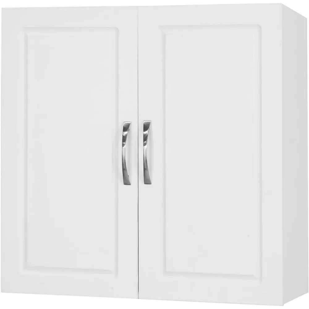 Weißer Wandschrank mit verstellbarem Regal für Waschküche, Badezimmer, Küche, Garageaufbewahrung