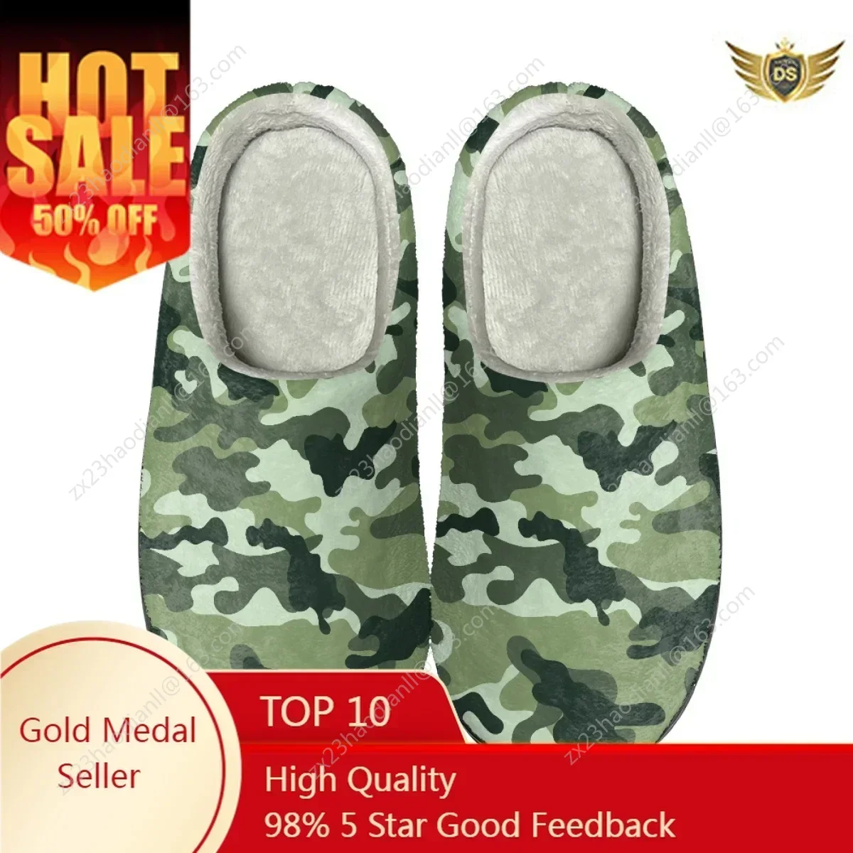 

Fashion Camouflage Print Winter Warm Cotton Slippers Indoor Bedroom Flats Non-slip Footwear Dropshipping Cozy Couples Home Shoes