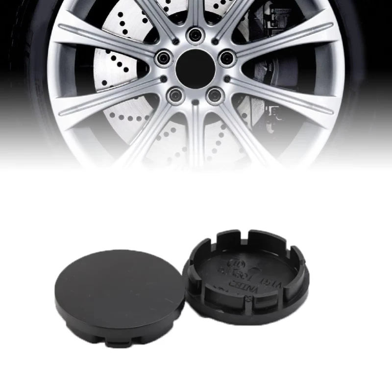 4PCS 56mm/2.17in Car Wheel Center Cap ABS Plastic Black Car Rims Alloy Wheel Center Hub Centre Cap Universal Car Accessories