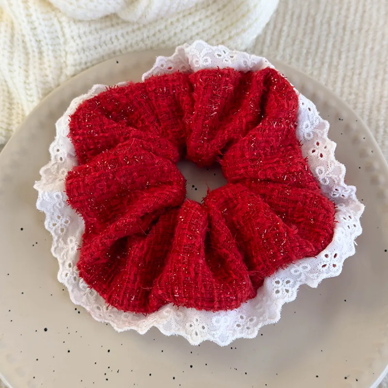 Renda renda festiva cabeça vermelha flor faixa de cabelo ankola colon vermelho faixa de cabelo corda de cabeça versátil foto chapelaria