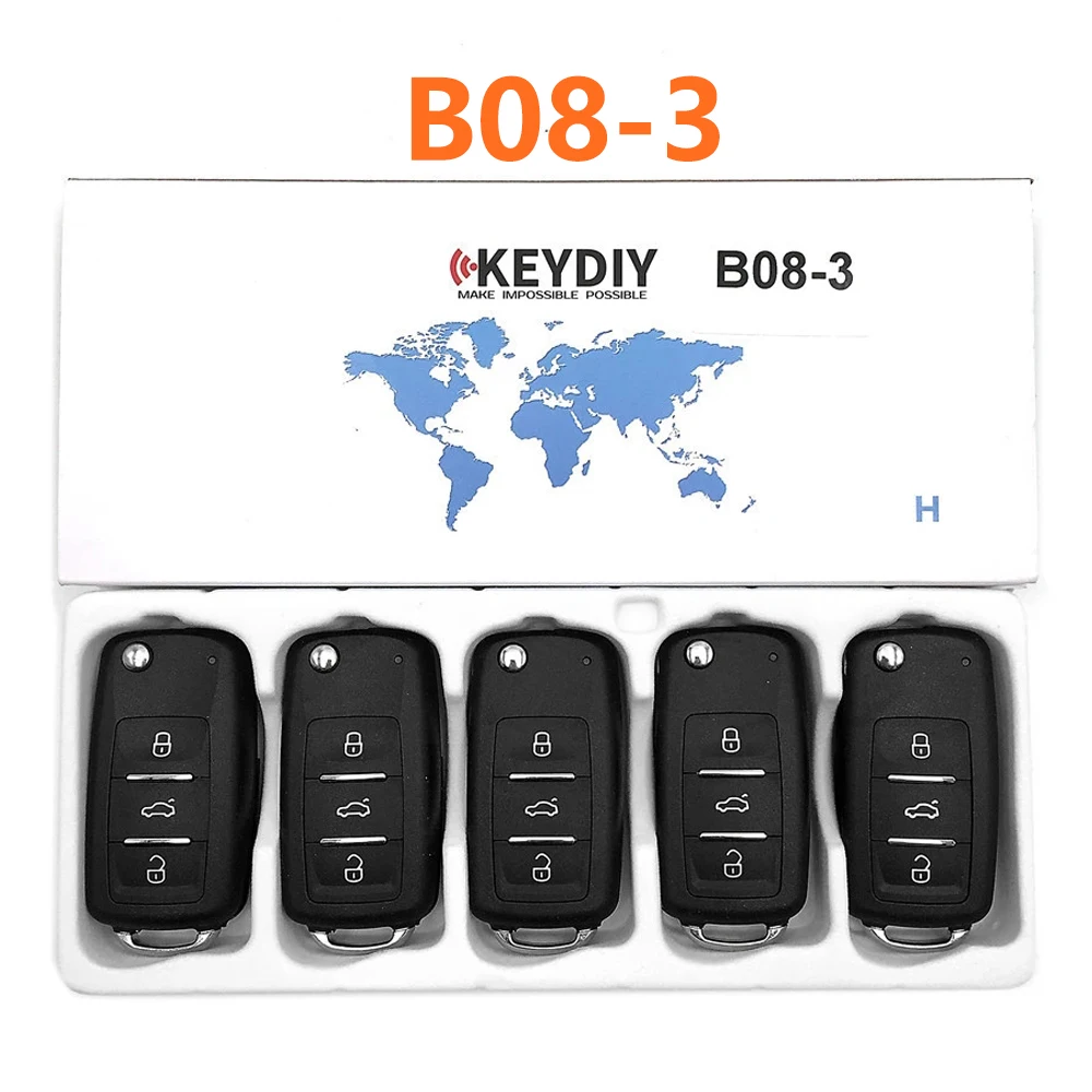 

5pcs keydiy B08-3+1 universal 4 button remote key B08 B08-4 B08-3 B series remote key for KD900 Kd-x2 KD mini