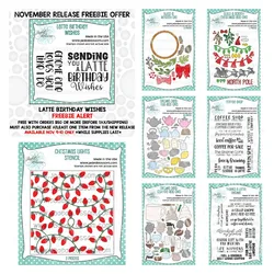 Coffee Shop Add Ons Gnomie Frame Metal Cutting Dies Christmas Lights Stencils Scrapbooking Clear Stamps Supplies Template