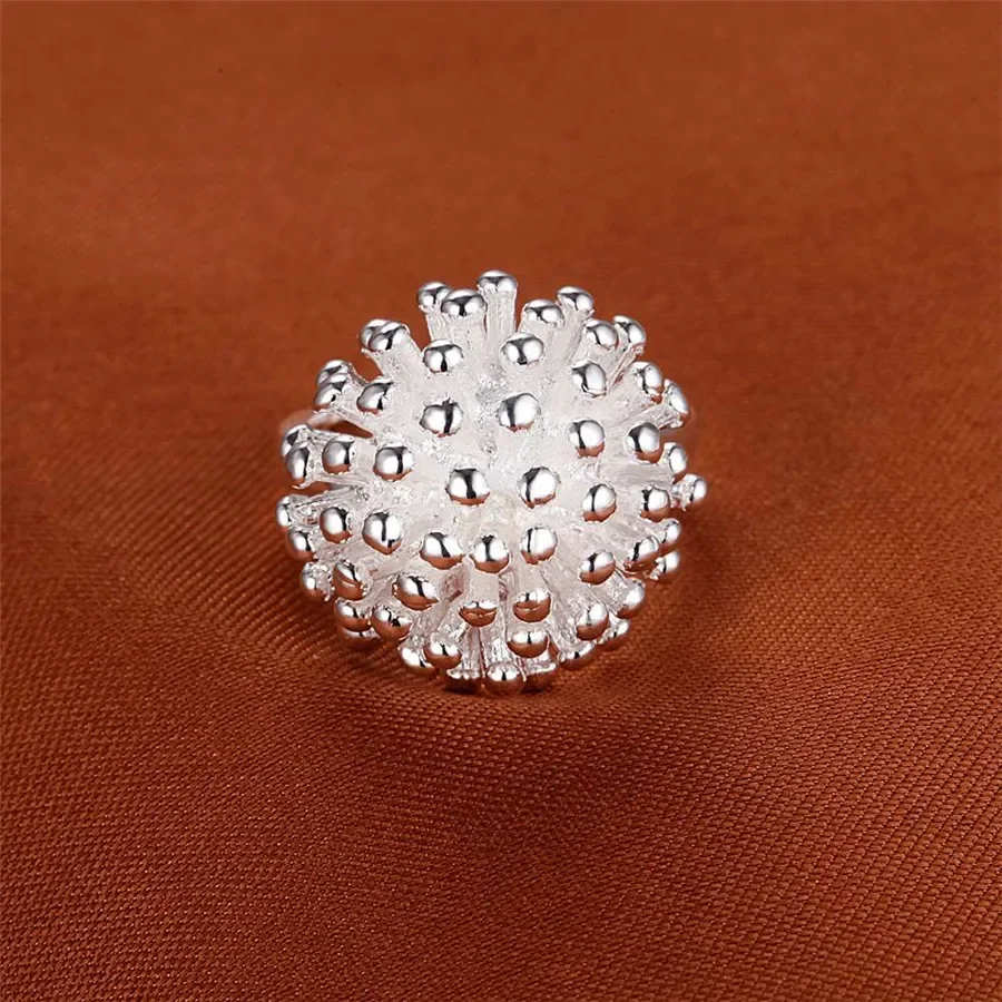 New Listing WOMEN cute nice Wedding silver color  women lady party jewelry fireworks rings fashion Free shipping