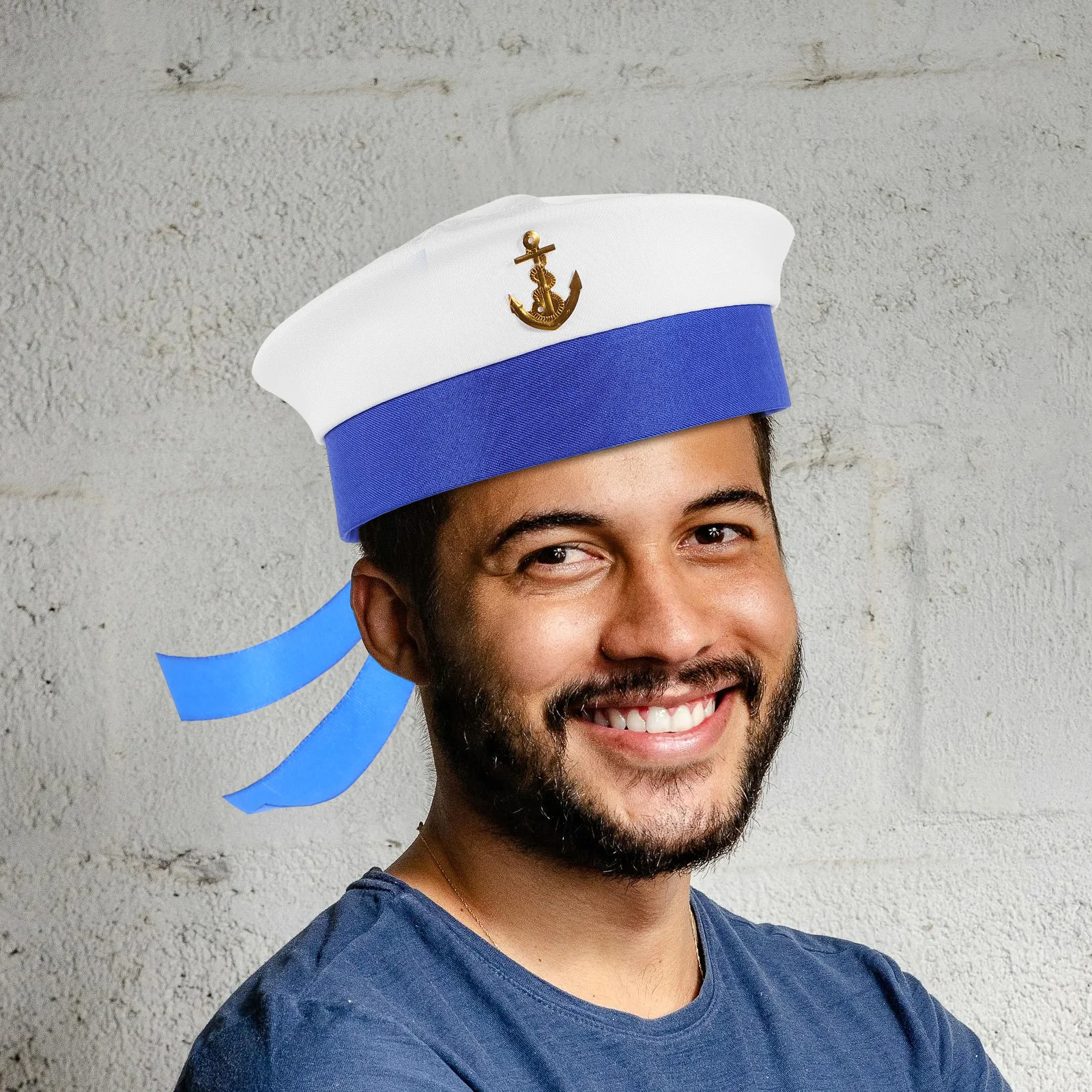 Sailor Hat Round Costume Party Cosplay Accessory For Women Men Yacht Boating Sun Hat Decorative Headwear