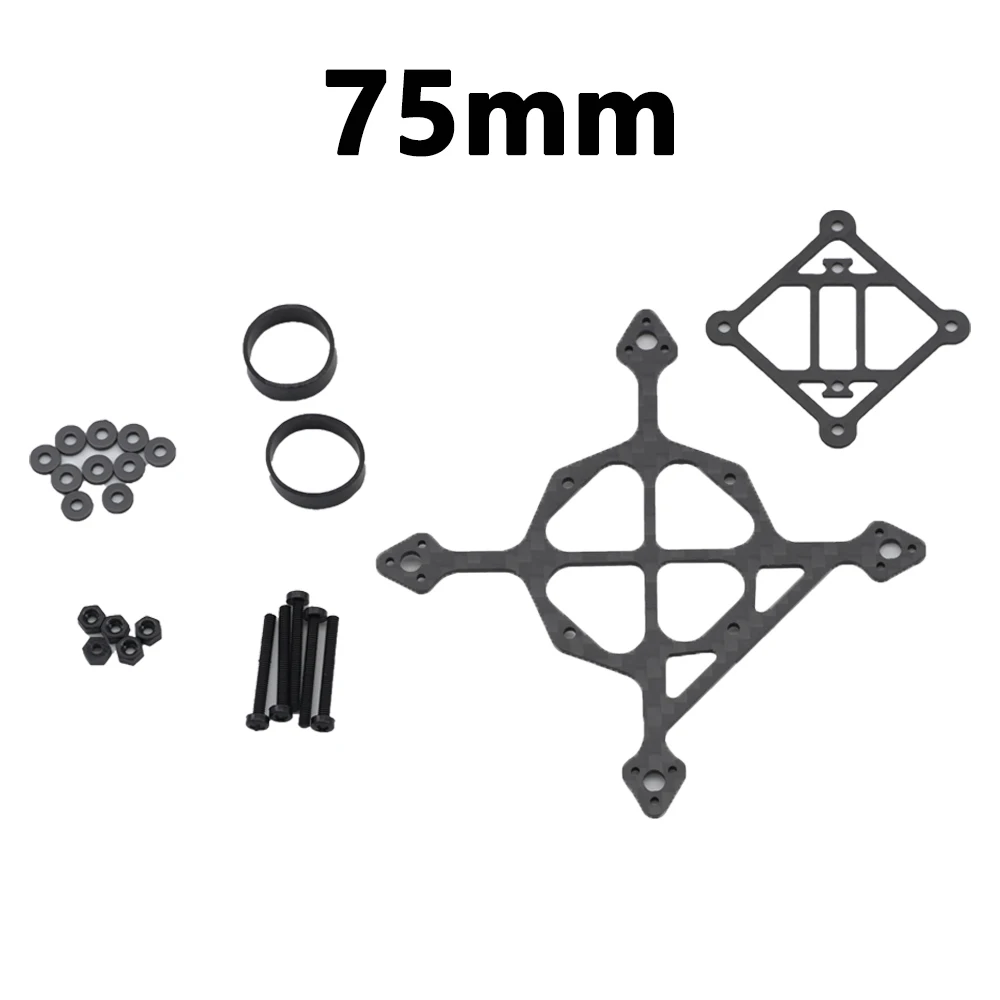 65mm 75mm Wheelbase 3K Carbon Fiber Bottom Plate Frame Kit 3g  Arm for Toothpick Whoop Mini RC Drone FPV Racing Quadcopter