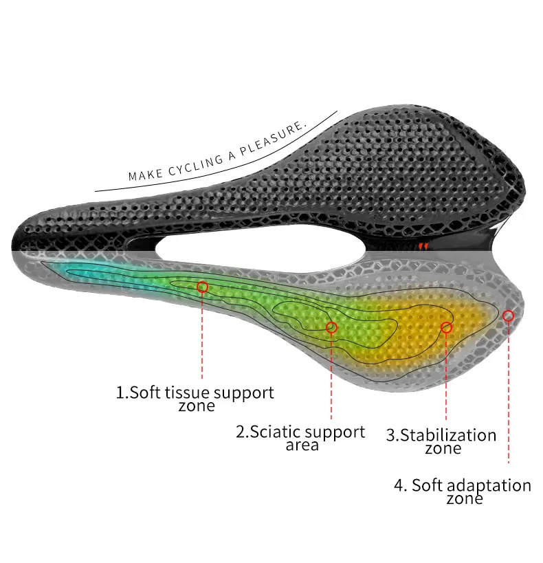 Onirii-軽量カーボンファイバー3Dプリント自転車シート,耐衝撃