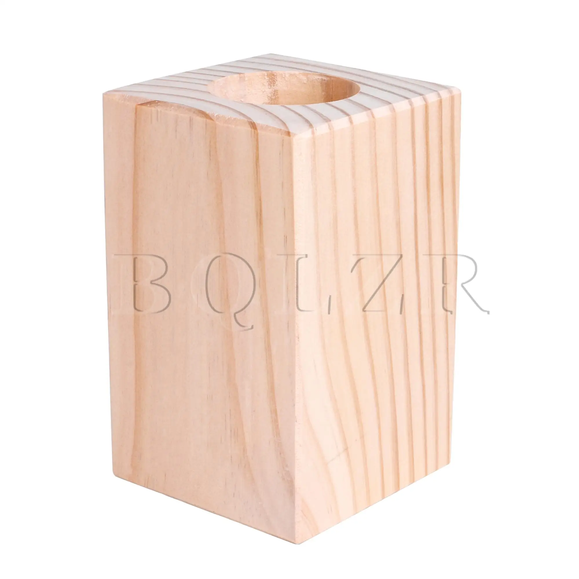 BQLZR 4PCS Karte Slot Runde Loch Holz für Tisch Bett Riser Heber 135x85x85mm