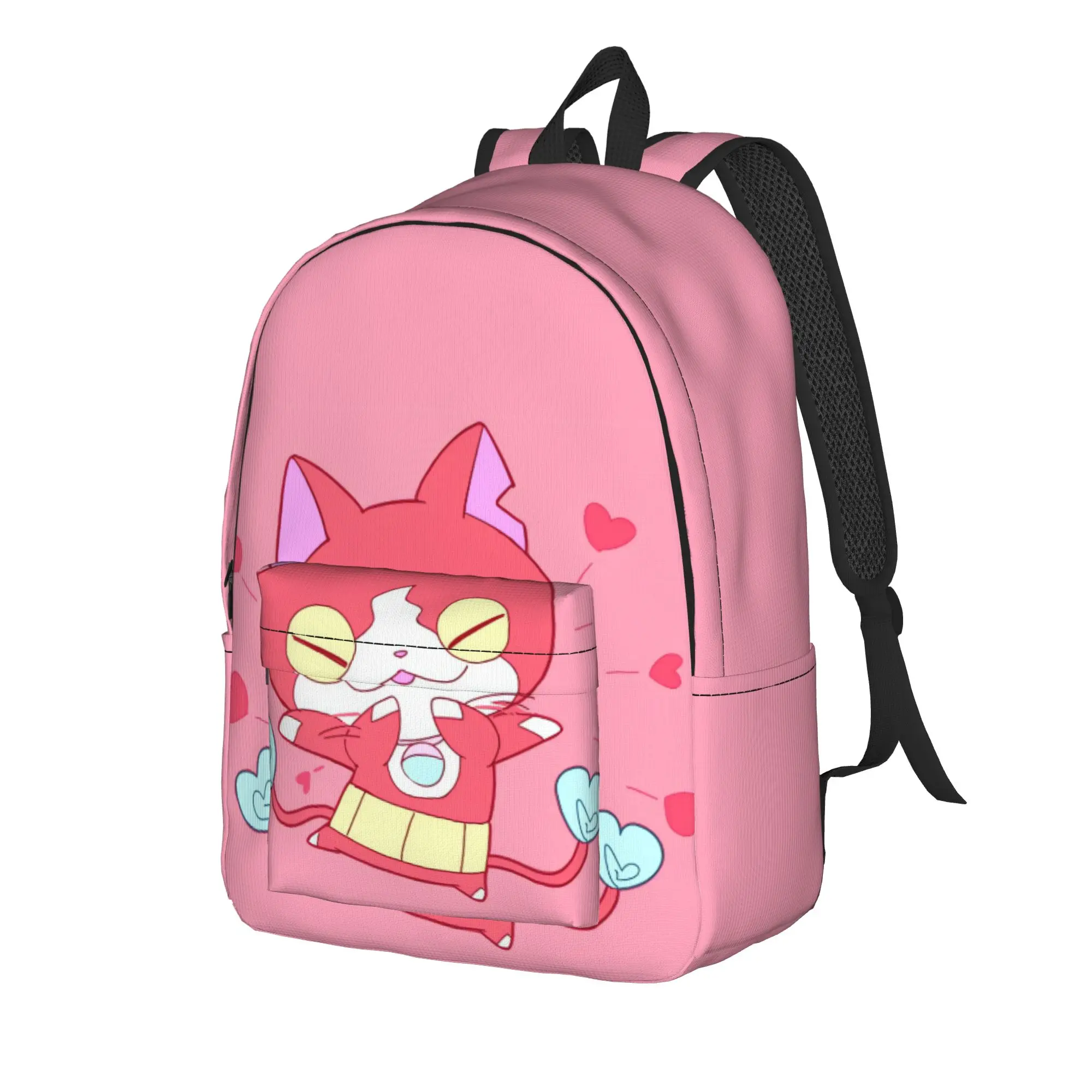 Yokai Watch Jibanyan 2 Backpack  Student Polyester Workout Backpacks Durable Cute High School Bags Rucksack