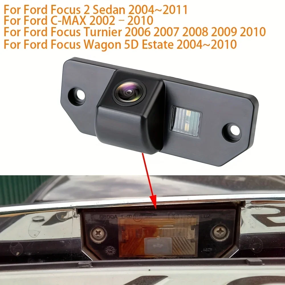 Special LED License Plate Lamp Parking Camera Replace with Rear View Fit for Ford Focus, C-MAX, Turnier, Wagon (2004-2011)