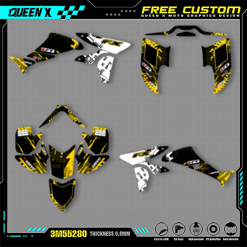 

Queen X MOTOR Customize Motorcycle Graphics Decals Stickers Kits For Honda 2005 2006 2007 2008 2009 2010 2011-2014 TRX450 003