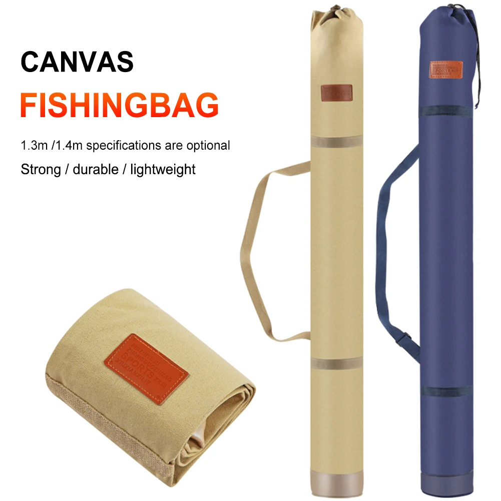 Folding Portable Fishing Gear Storage Bag Large Capacity Fishing Umbrella Bag Thickening Canvas Rod Bag Fishing Gear Accessories