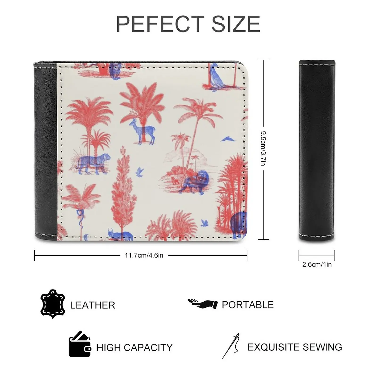 Where They Belong Business Men Wallets Small Money Purses New Design Dollar Price Top Wallet Pattern Animal Wild Savana Jungle