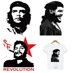 2Pcs/Lot Ernesto Che Guevara Heat Thermal Transfer T Shirt Stickers Ironing Applications Iron On Fusible Patches For Clothing