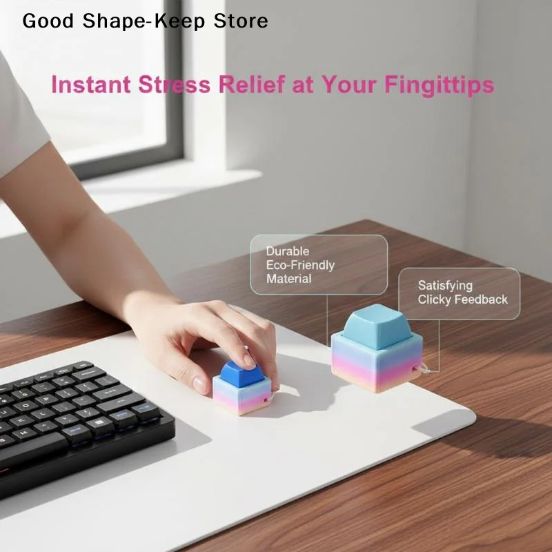 dailyHandheld Pressure Alleviation Toy with Button Lanyard Portable Stress Relief Fidget for School Students Classroom