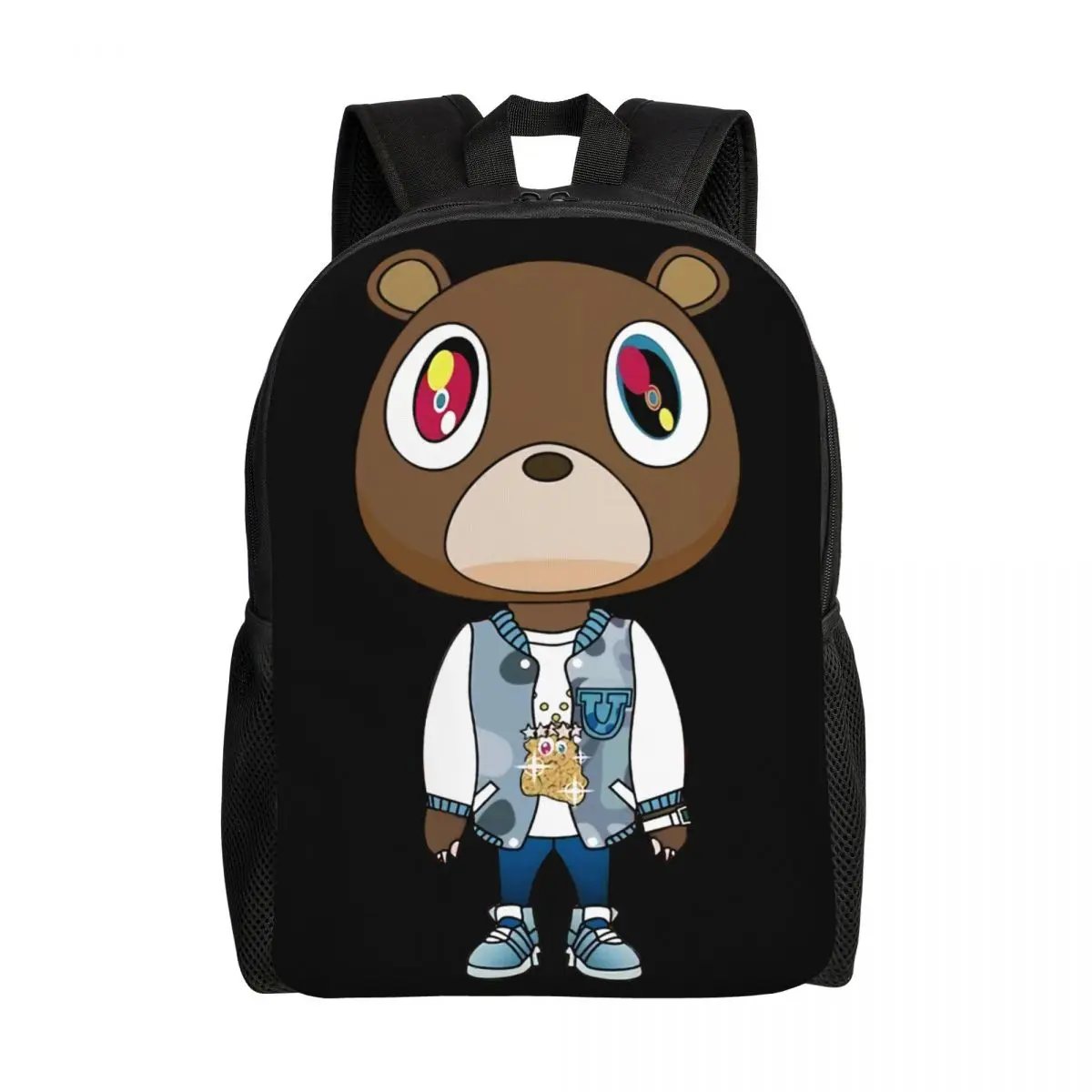 Customized 3D Print Kanye West Bear Backpacks for Boys Girls School College Travel Bags Women Men Bookbag Fits 15 Inch Laptop