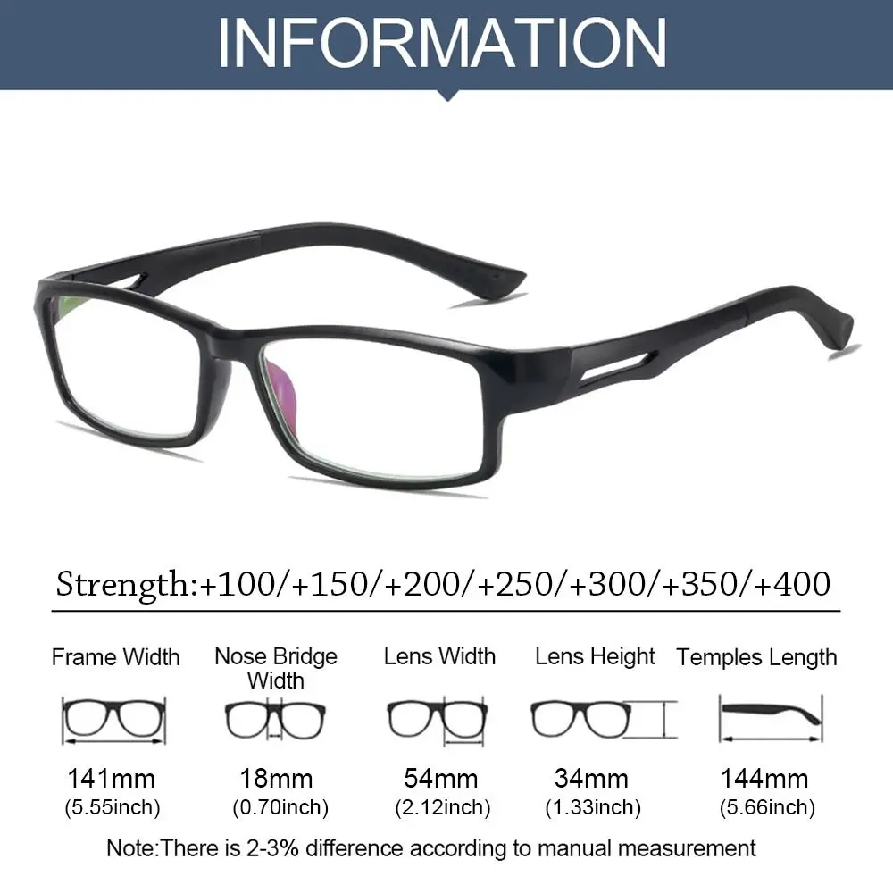 New Unisex Reading Glasses Men Women Sport Ultralight Anti Blue Light Presbyopia Eyeglasses Optical Eyewear Diopters +1.0 +4.0 image 5