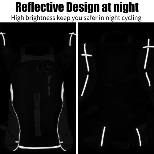 Imagen 2 del producto WEST BIKING-mochila de ciclismo de 16L, portátil, transpirable, ultraligera, para deportes al aire libre, escalada, viajes, senderismo, bolsa de hidratación