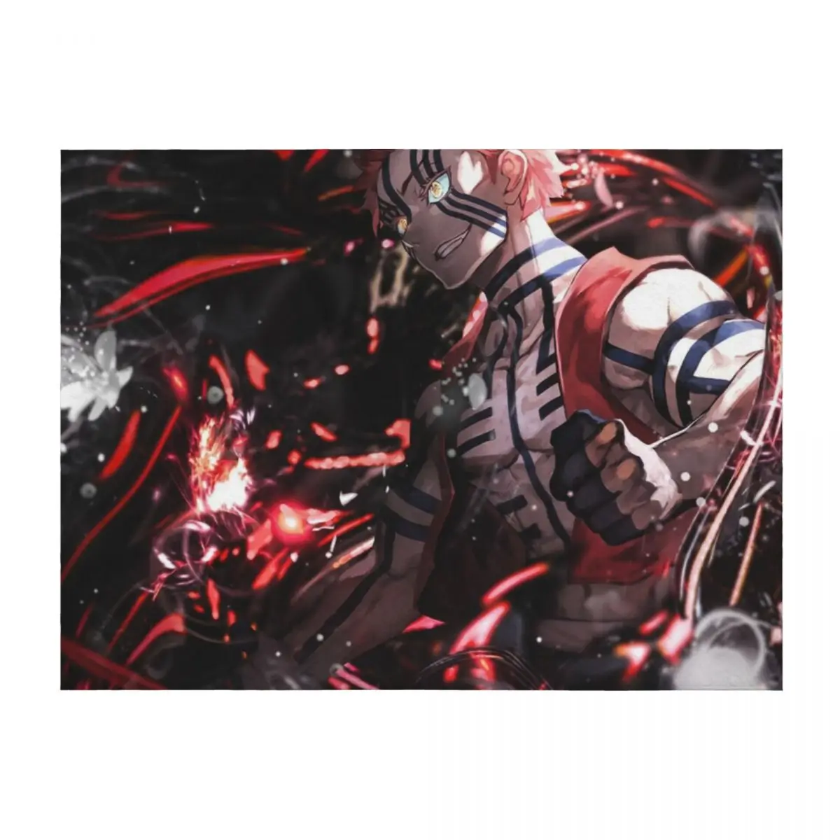 

akaza demon Throw Blanket Shaggy Decorative Sofas Luxury Brand Warm Blankets