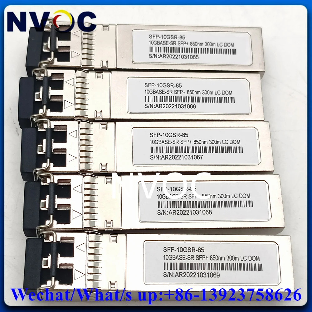 

50Pcs 10GBase-SR Compatible for MikroTik S+85DLC03D 10G Duplex LC SFP+ Module 10G-SR,MMF 850nm 300m Dual Fiber Optic Transceiver