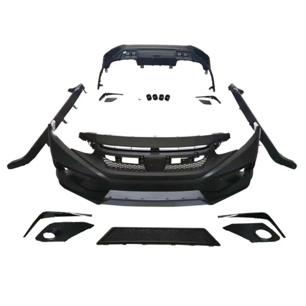 

Car Surround Body Kit front rear bumper Side skirt For Honda civic 10th 2016-19