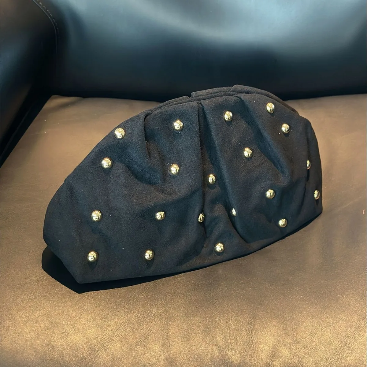 Fashion Folds Women Clutches Velvet Rivet Design Lady Handbag Python Banquet Evening Bag Ladies Clutch Purses Bolsas