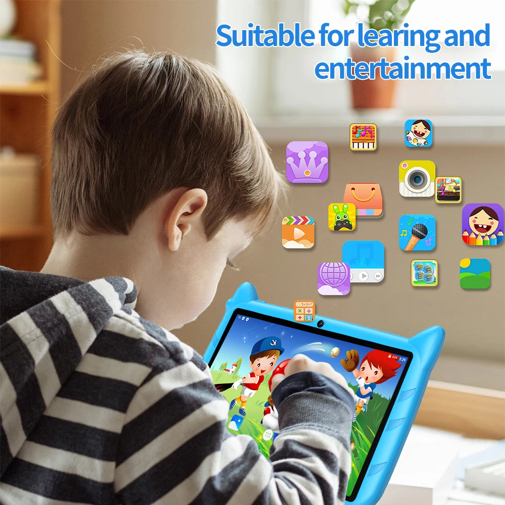 Novo tablet infantil WiFi de 7 polegadas com Quad core 4GB RAM e 4GB ROM o melhor presente para crianças Suporta Bluetooth Android 13