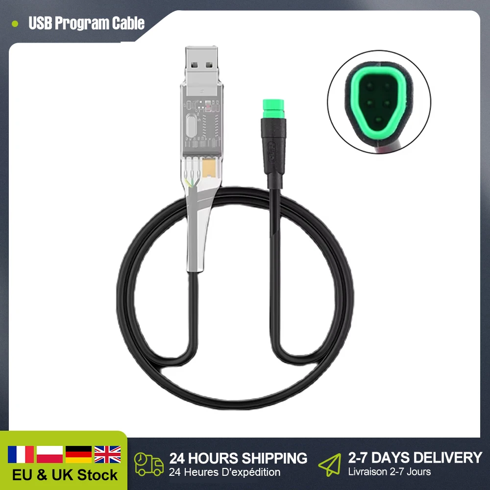 

CAN BUS USB Programing Cables 100CM for Bafang CAN Mid Drive Kit BBS01B BBS02B BBSHD 8FUN Electric Bike Motor Programmed Cable
